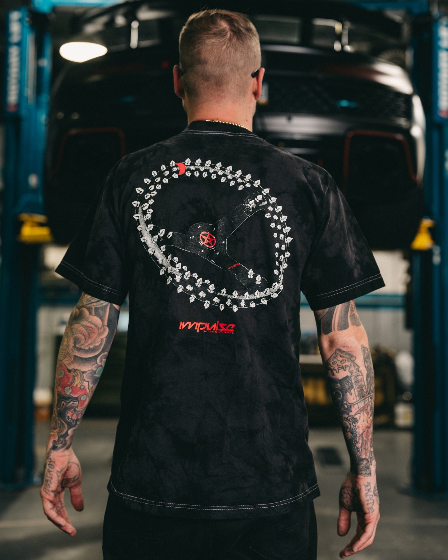 Satan Take The Wheel T-Shirt (Concrete Dye)